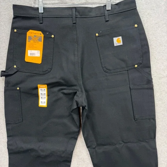 Carhartt B01 Double Front Work Pants Mens 40x34 Black Loose Fit Firm Duck NWT - Picture 5 of 14